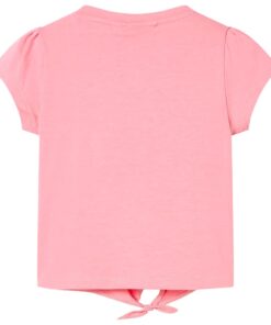 Kindershirt 140 fluorescerend roze