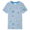 Kindershirt 140 gemêleerd blauw