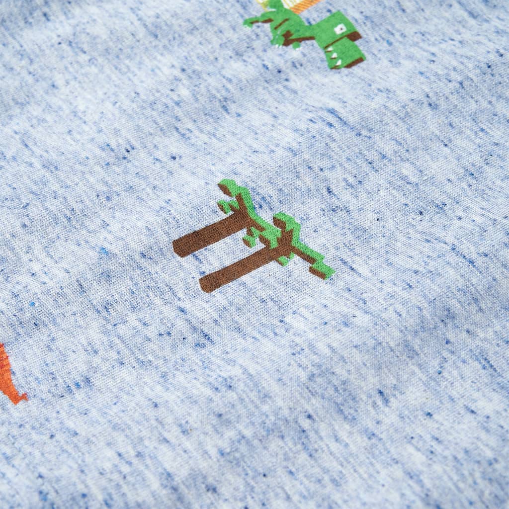 Kindershirt 140 gemêleerd blauw - Image 4