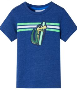 Kindershirt 140 gemêleerd donkerblauw