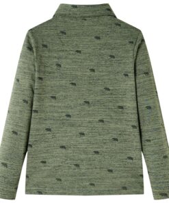 Kindershirt 140 gemêleerd kakikleurig