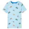 Kindershirt 140 gemêleerd lichtblauw