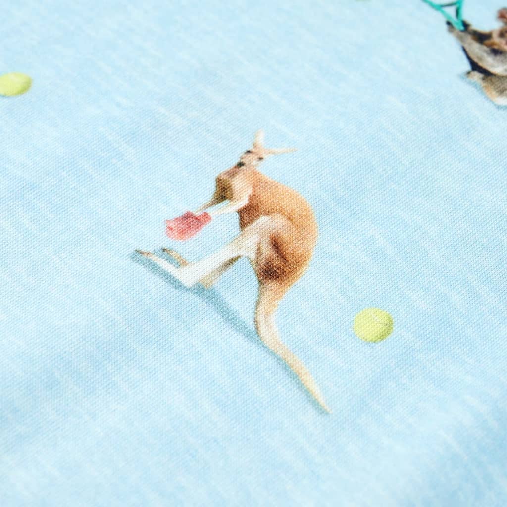 Kindershirt 140 gemêleerd lichtblauw - Image 4