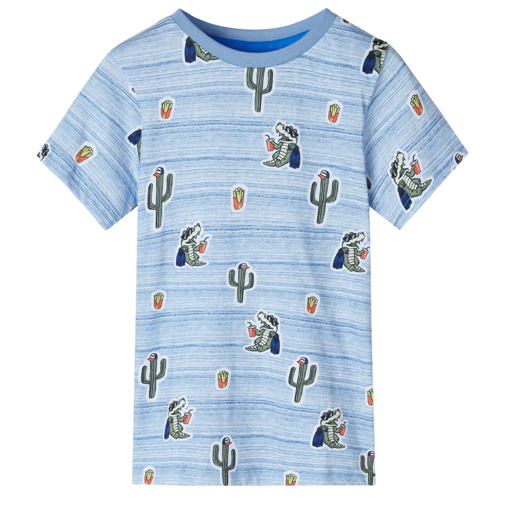 Kindershirt 140 gemengd blauw