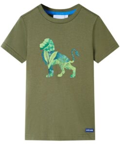 Kindershirt 140 kakikleurig