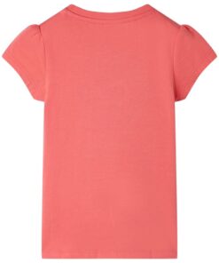 Kindershirt 140 koraalkleurig