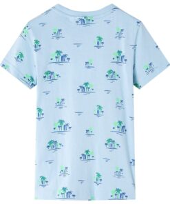 Kindershirt 140 lichtblauw