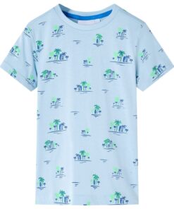 Kindershirt 140 lichtblauw