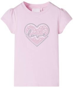Kindershirt 140 lichtroze