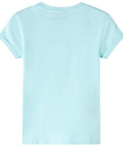 Kindershirt 140 lichtzeeblauw