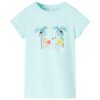 Kindershirt 140 lichtzeeblauw