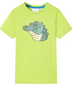 Kindershirt 140 limoengroen