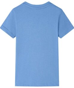 Kindershirt 140 middelblauw