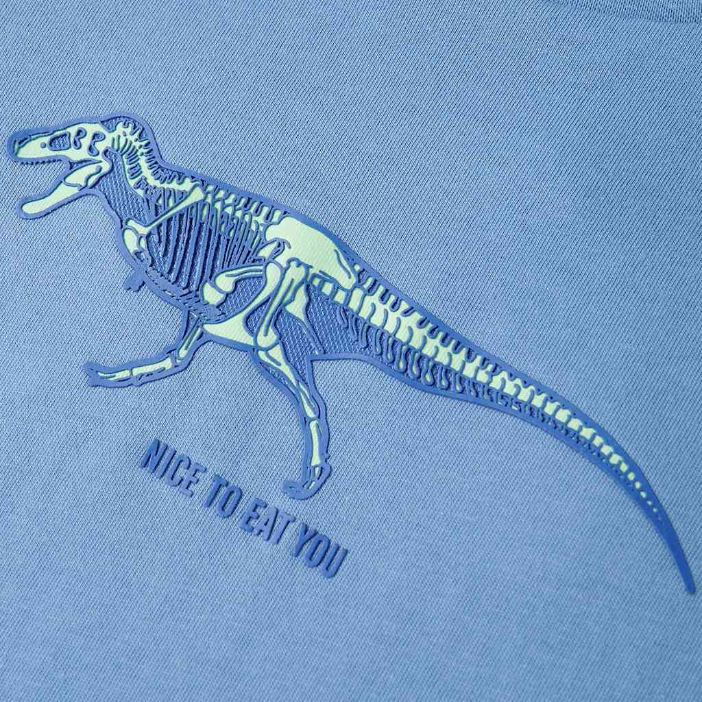 Kindershirt 140 middelblauw - Image 4