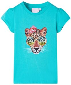 Kindershirt 140 mintkleurig