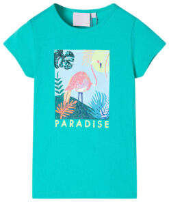 Kindershirt 140 mintkleurig