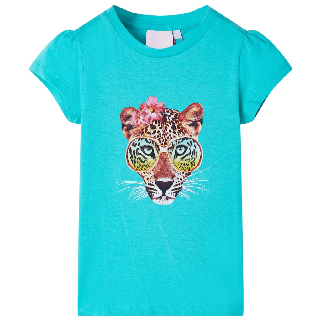Kindershirt 140 mintkleurig