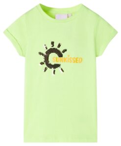 Kindershirt 140 neongeel