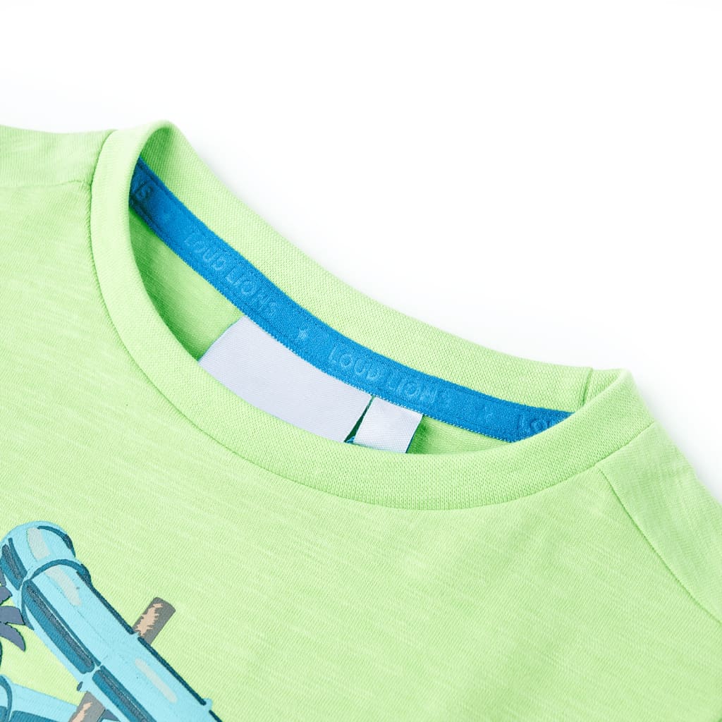 Kindershirt 140 neongroen - Image 3