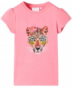 Kindershirt 140 neonroze