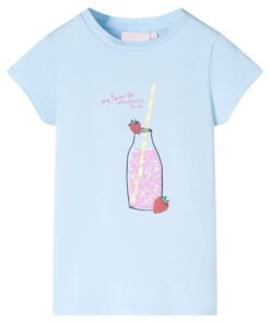 Kindershirt 140 zachtblauw