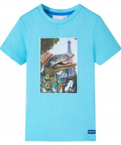 Kindershirt 140 zeeblauw