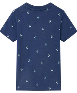 Kindershirt 92 donkerblauw