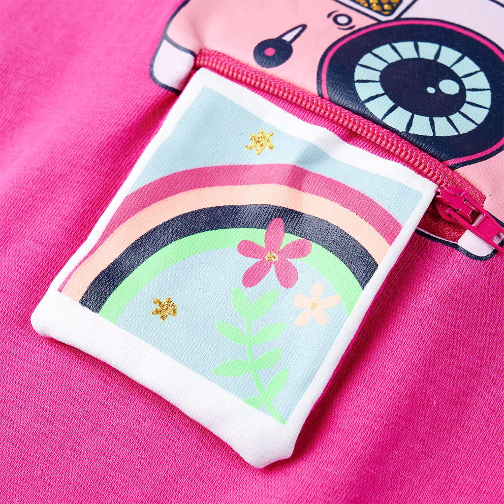 Kindershirt 92 donkerroze - Image 5