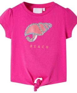 Kindershirt 92 donkerroze