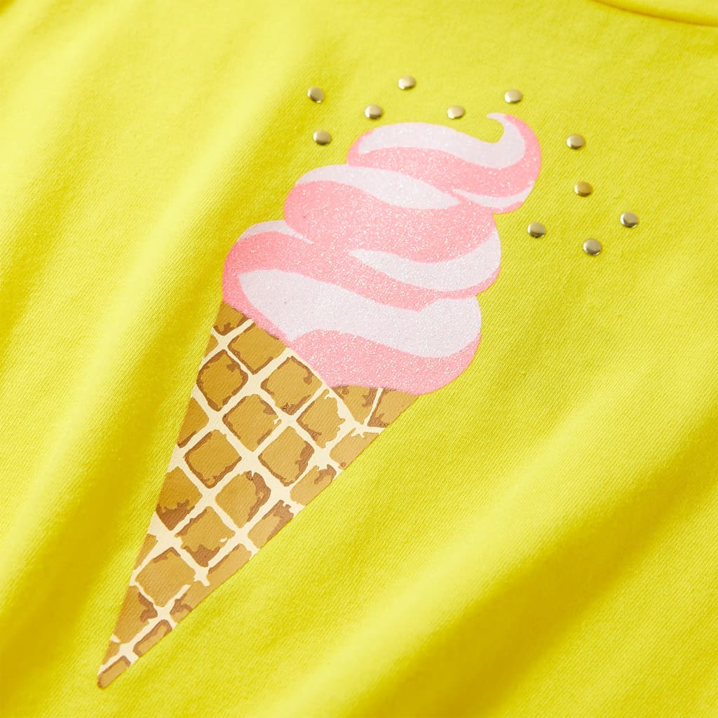 Kindershirt 92 geel - Image 4