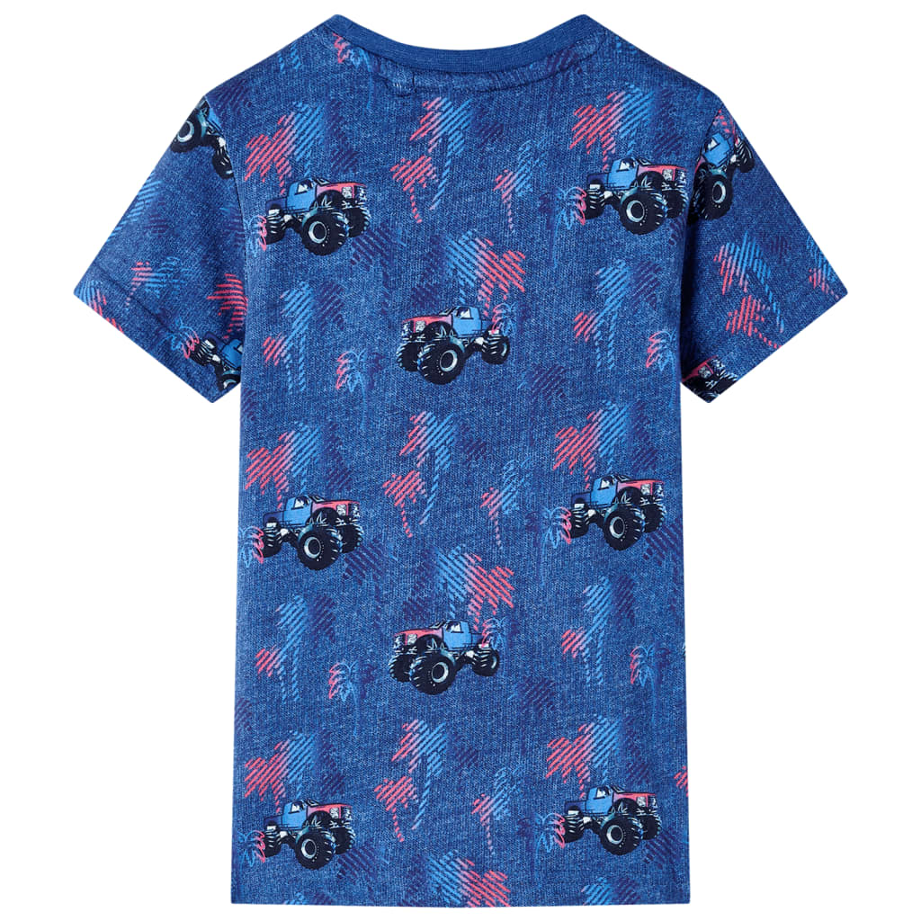 Kindershirt 92 gemêleerd donkerblauw
