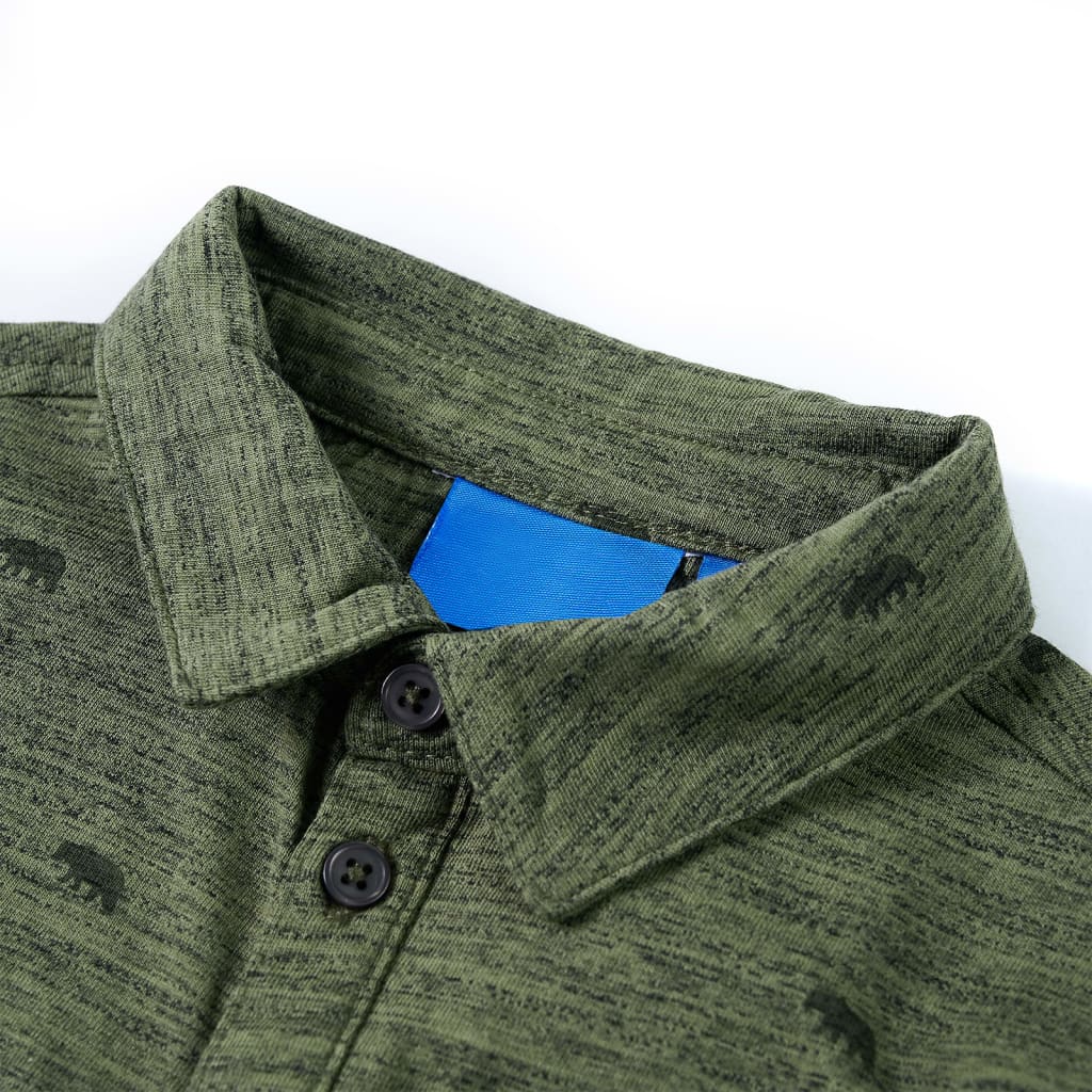 Kindershirt 92 gemêleerd kakikleurig - Image 3