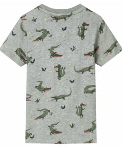 Kindershirt 92 gemêleerd lichtkaki