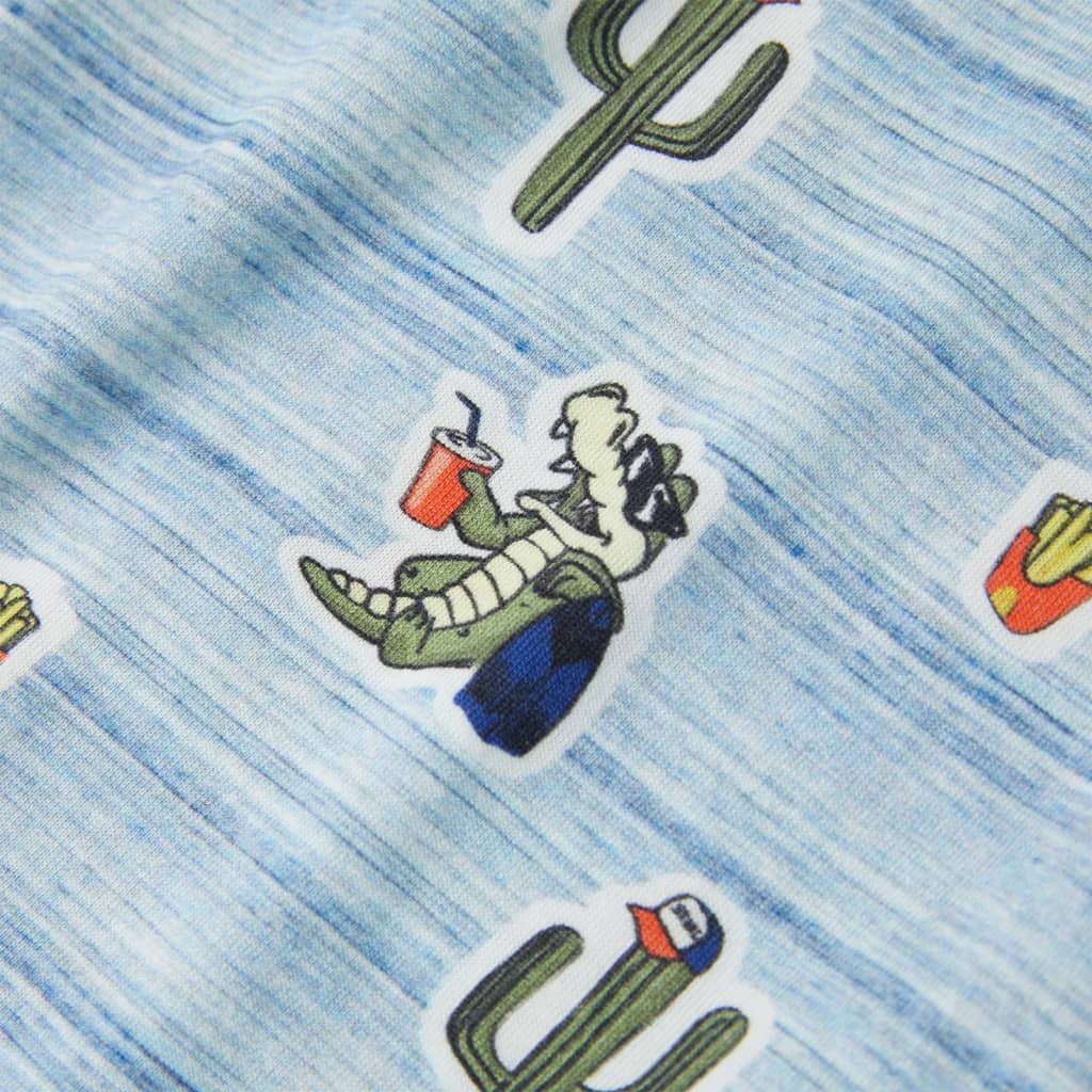 Kindershirt 92 gemengd blauw - Image 4