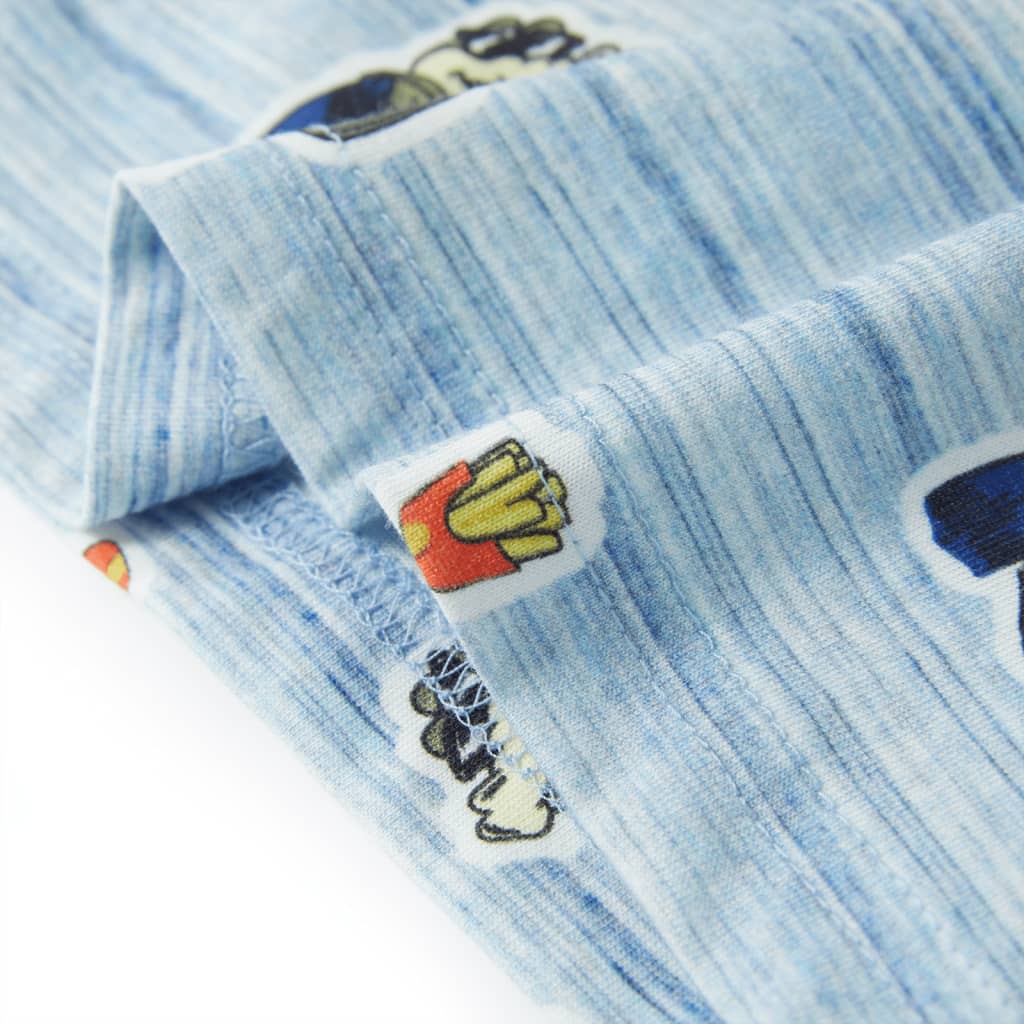 Kindershirt 92 gemengd blauw - Image 5