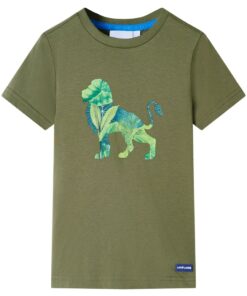 Kindershirt 92 kakikleurig