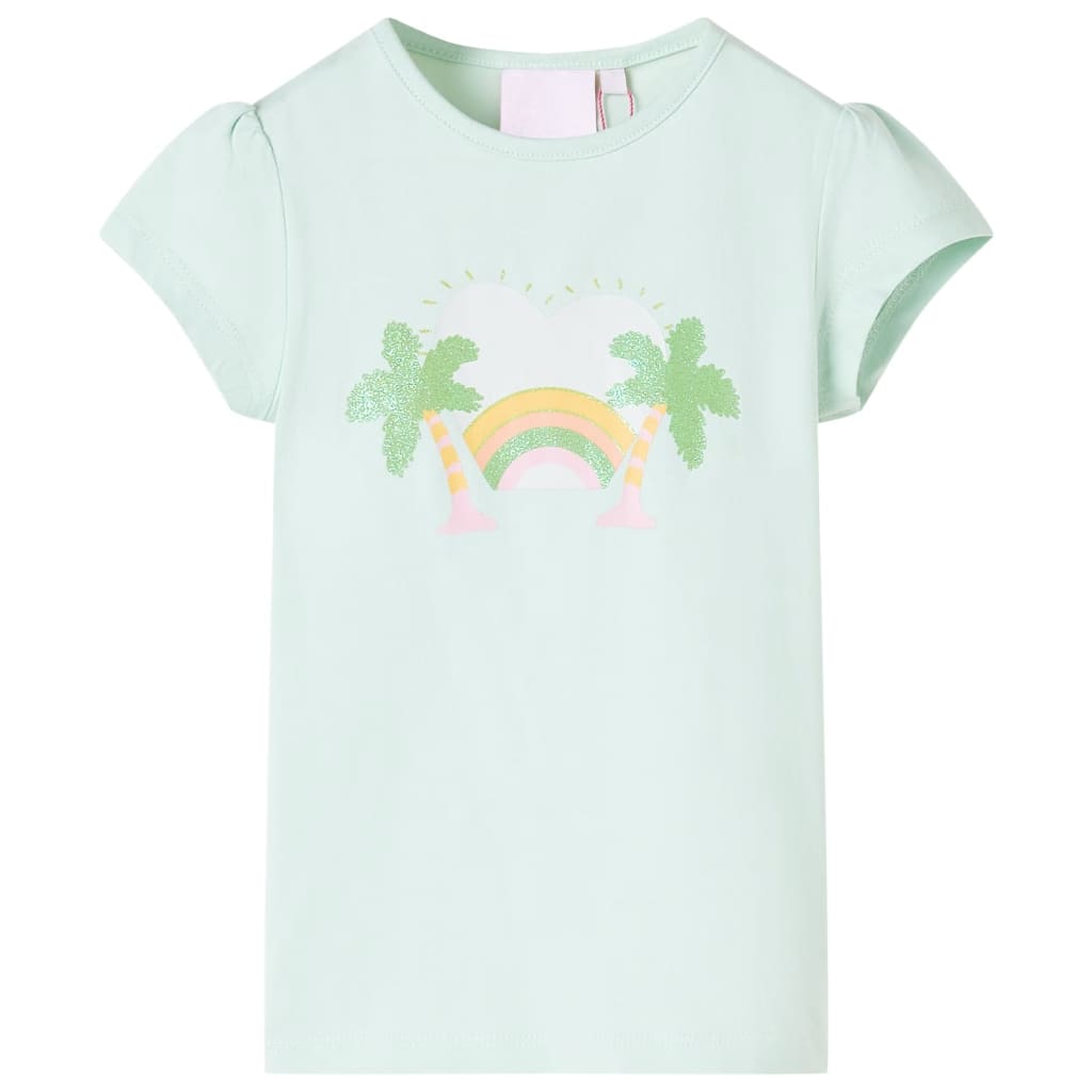 Kindershirt 92 lichtmint