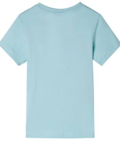 Kindershirt 92 lichtzeeblauw