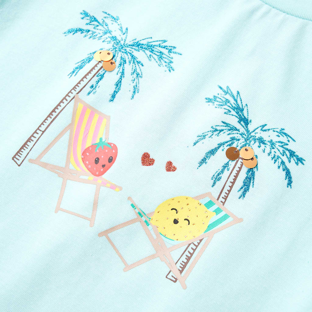 Kindershirt 92 lichtzeeblauw - Image 4