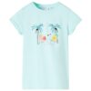 Kindershirt 92 lichtzeeblauw