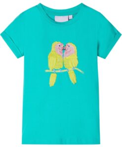 Kindershirt 92 mintkleurig