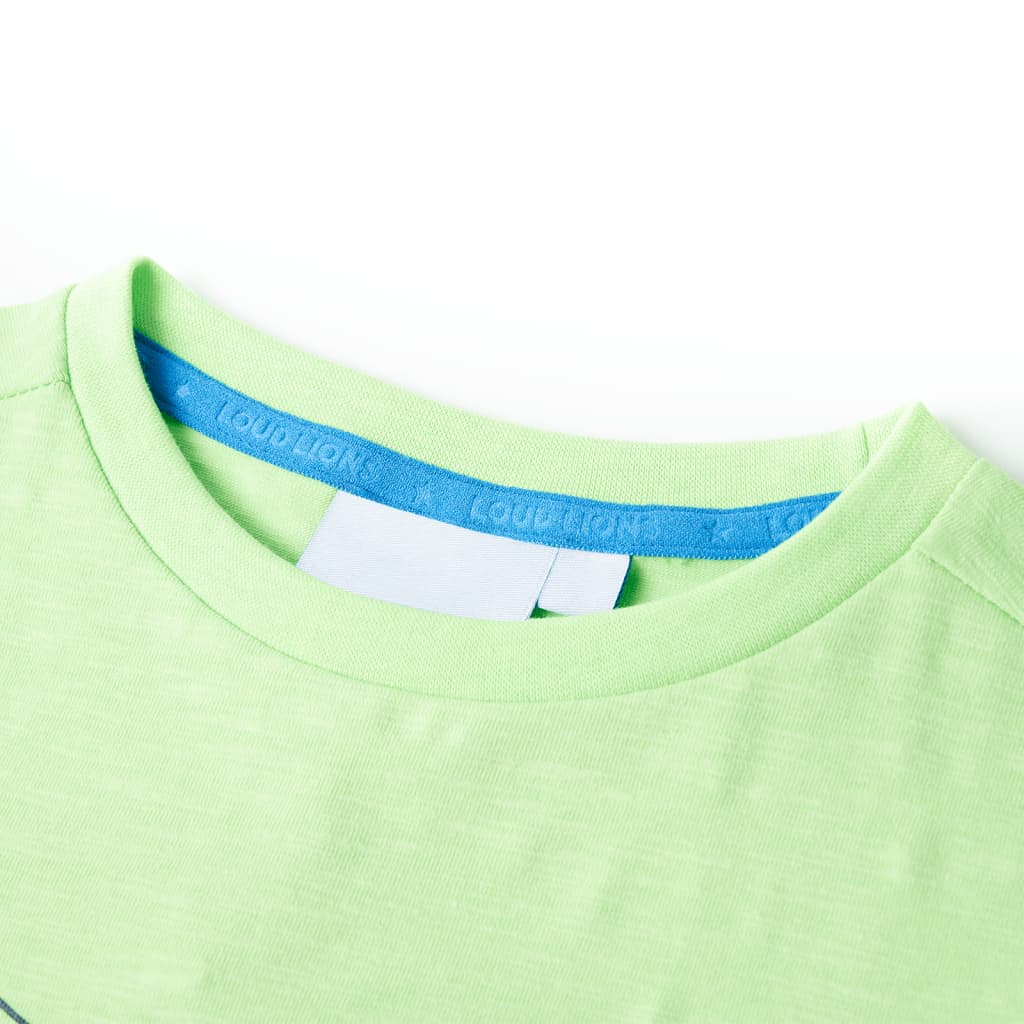 Kindershirt 92 neongroen - Image 3