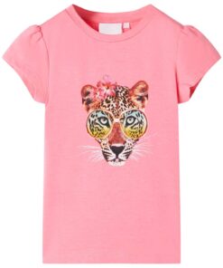 Kindershirt 92 neonroze