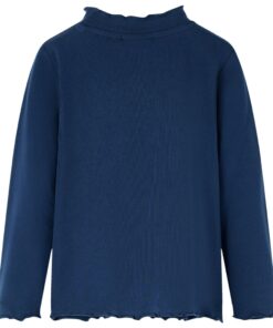 Kindershirt lange mouwen 104 marineblauw