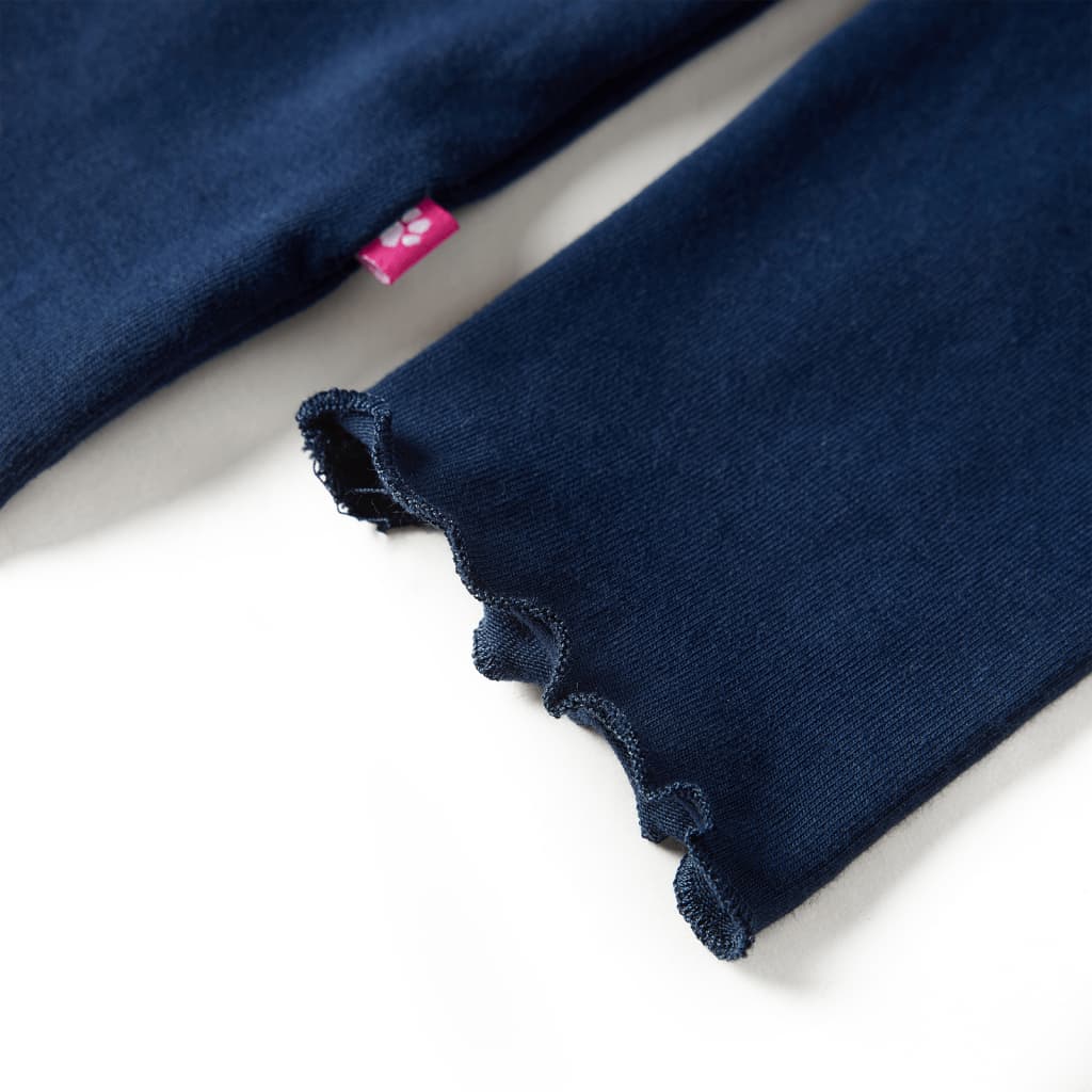 Kindershirt lange mouwen 104 marineblauw - Image 5