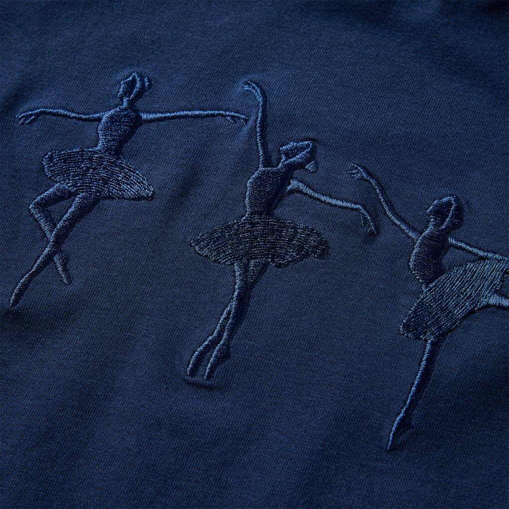 Kindershirt lange mouwen 128 marineblauw - Image 4