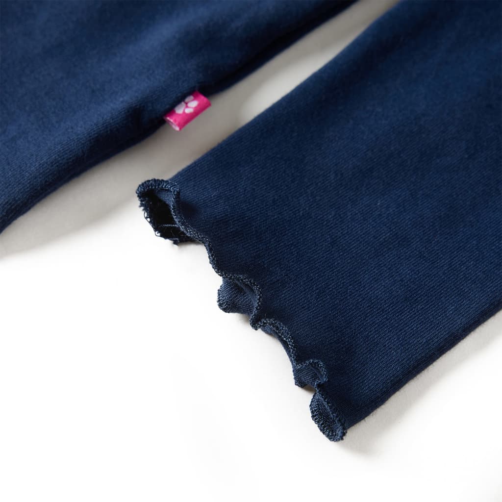 Kindershirt lange mouwen 128 marineblauw - Image 5