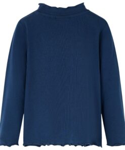 Kindershirt lange mouwen 92 marineblauw
