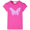 Kindershirt met kapmouwen 104 donkerroze