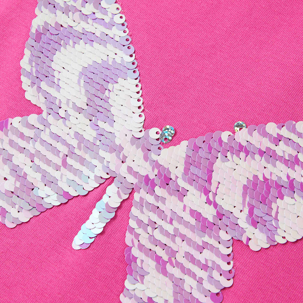 Kindershirt met kapmouwen 104 donkerroze - Image 4